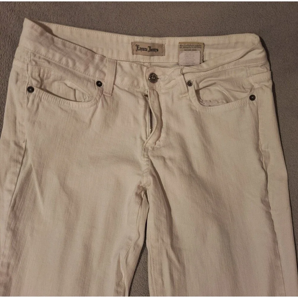 ENCORE JEANS - White Pants Skinny Mid Rise Light Wash Denim Women 9 - Picture 2 of 8